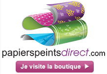 Magasin de décoration murale, papier peint, frise, sticker mural, tissu