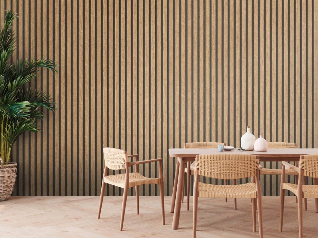 Papier peint tasseau de bois - La tendance moderne du moment