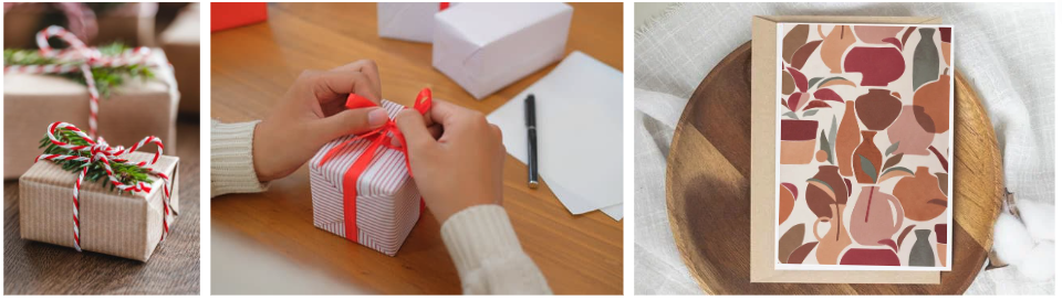 emballer cadeau et carte cadeau
