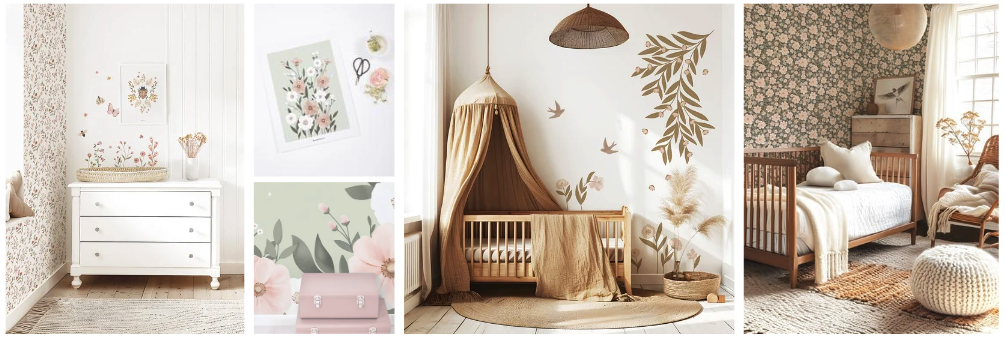 univers floral des papiers peints lilipinso