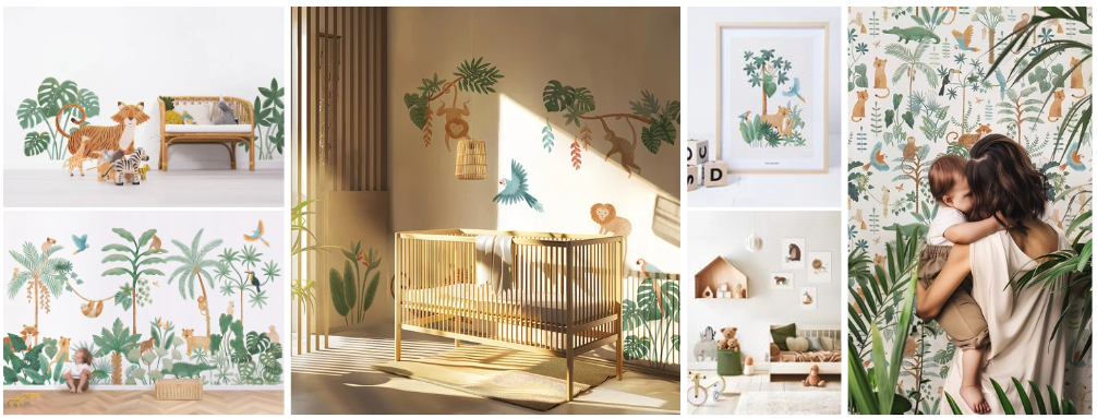 l'univers jungle mosaïque de photos