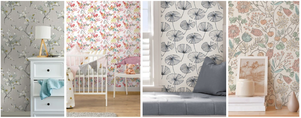 Images papiers peints fleurs de la collection Les Adhésifs