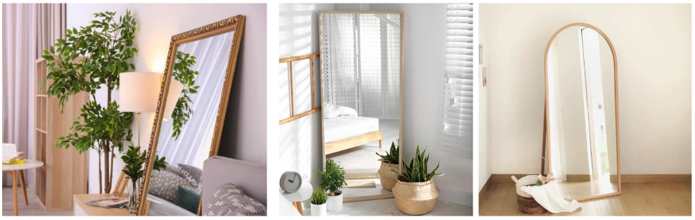 De grands miroirs qui apportent du relief