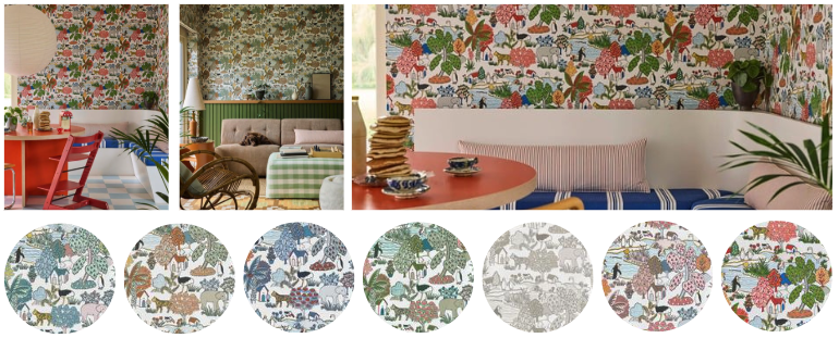 Modèle Animal Kingdom de la collection Storybook Papers de Little Greene